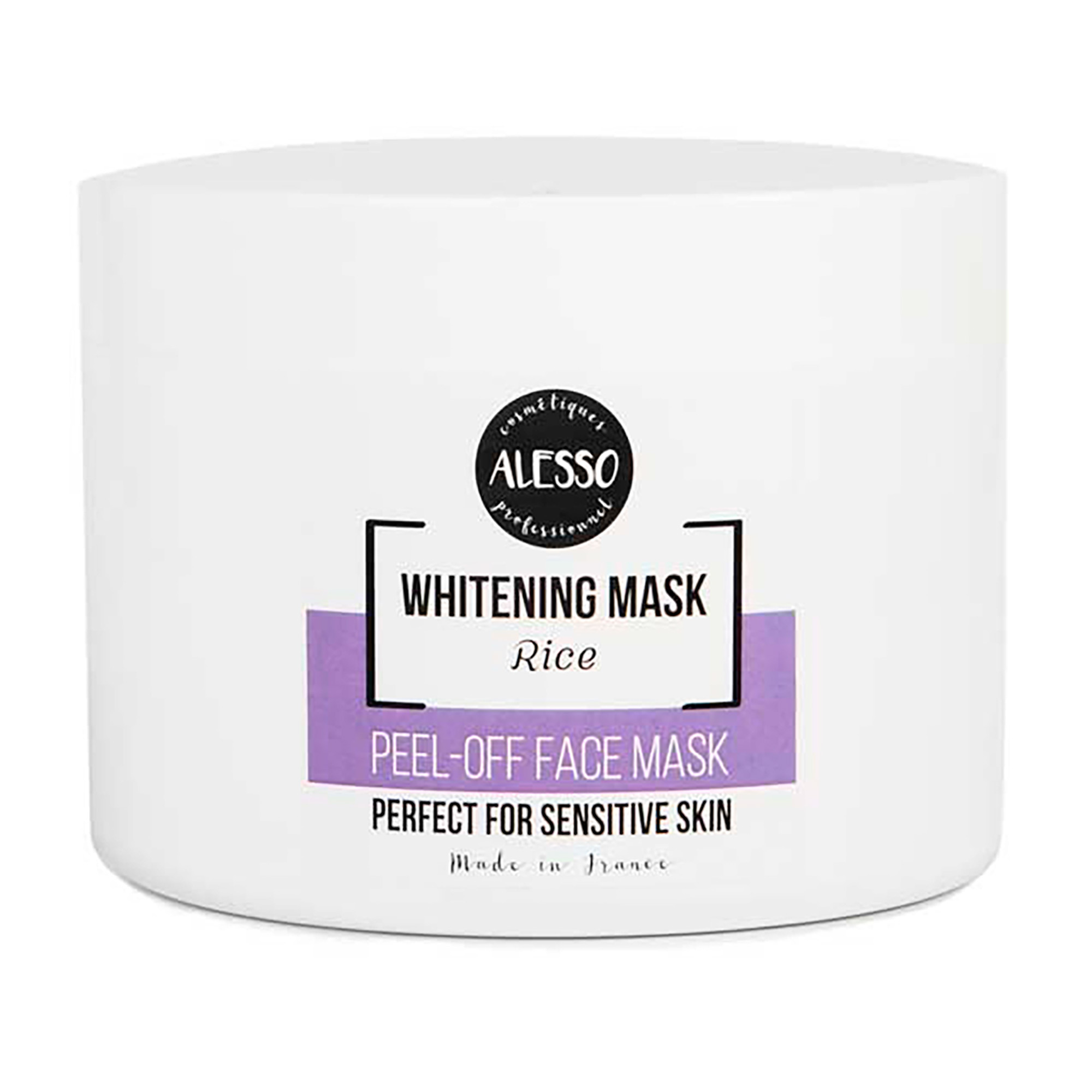 Альгінатна маска для обличчя Alesso Professionnel Whitening Mask Rice з рисом, освітлювальна, 200 г